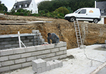 Réalisation des fondations à Morville-sur-Nied